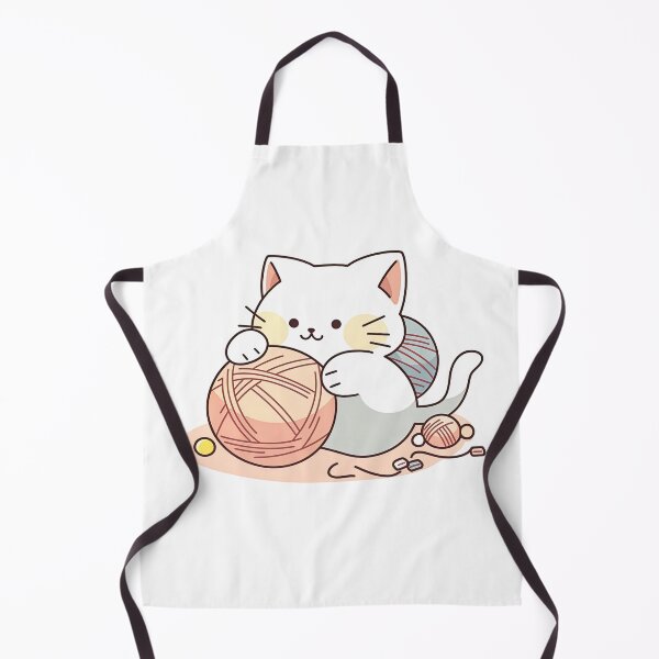 Item preview, chibi cat playing with yarn ball | Japanese Anime style designed and sold by mtperspective.