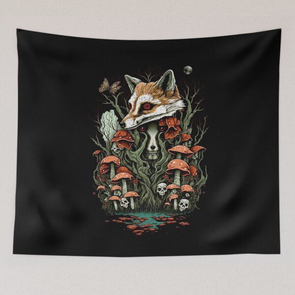 Item preview, Nightmarish Fox Forest designed and sold by MountainPaws.