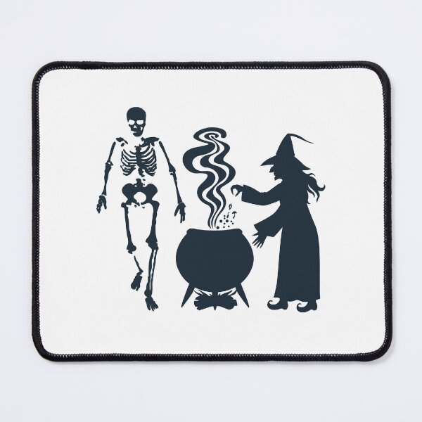 Item preview, Gothic witch halloween spooky skeleton silhouette designed and sold by chuckletuckle.