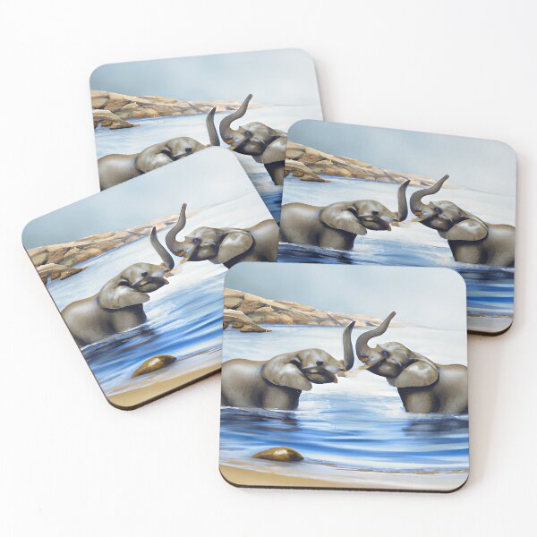Item preview, Elefantes juguetones generados por IA designed and sold by Poetic Patterns Studio.