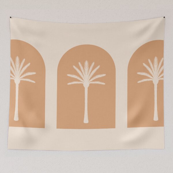 Item preview, Coastal Palmtree Arch in Warm Beige designed and sold by CircusCreative.