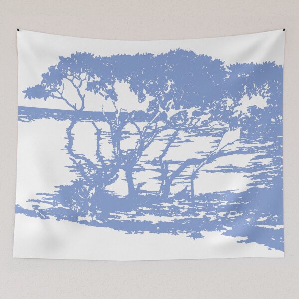 Item preview, Tree landscape in Blue  designed and sold by NJartbyNJacobson.