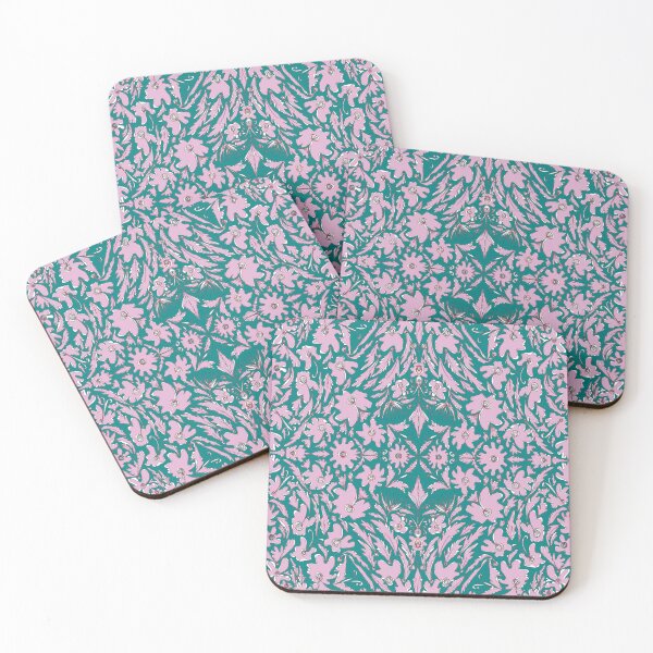 Item preview, Summer florals green motif designed and sold by DreamKaracters.