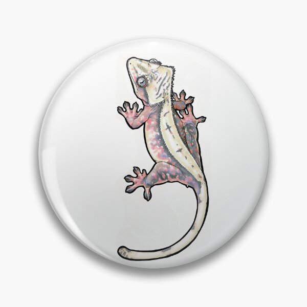 Item preview, Pastel Pinstripe Crested Gecko (Correlophus ciliatus) Art designed and sold by Duelism.