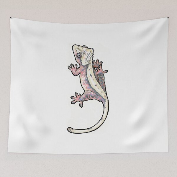Item preview, Pastel Pinstripe Crested Gecko (Correlophus ciliatus) Art designed and sold by Duelism.