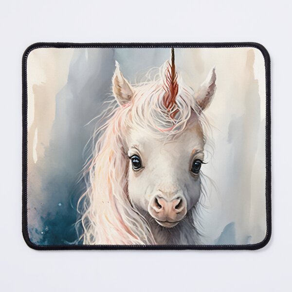Item preview, Cute Baby Unicorn Foal Fantasy Watercolor Art designed and sold by CGSGraphics.