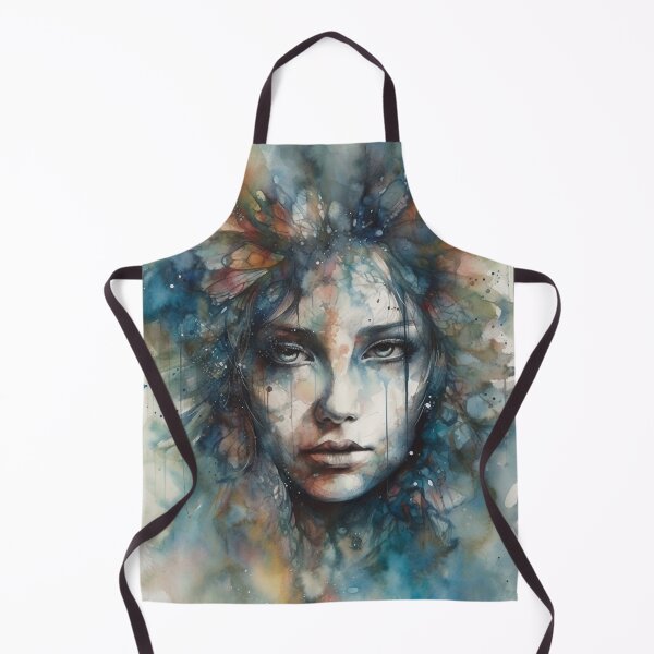 Item preview, Oracle of Wisdom, Abstract Digital Art, Watercolor Woman's Face, Knowledge, Fantasy, Hyman Bloom, Thiago Valdi, Zhang Jingna, High Resolution, 4:5 Ratio, Wall Art, Intrigue designed and sold by stateofhuman.