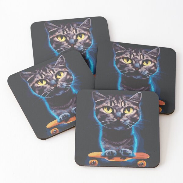 Item preview, cat with skateboard designed and sold by Smartalb.