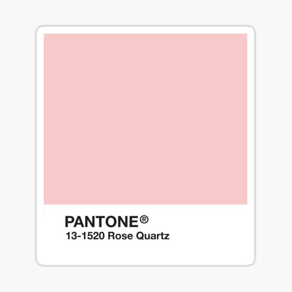 Rose Quartz Pantone Stickers for Sale, Free US Shipping