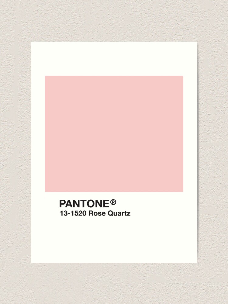 Pantone Series And Tumblr Vibes Rose Quartz AKA Millennial Pink Art Print