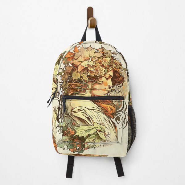 Item preview, Art Nouveau Autumn Girl Alphonse Mucha Inspired designed and sold by entwithanaxe.