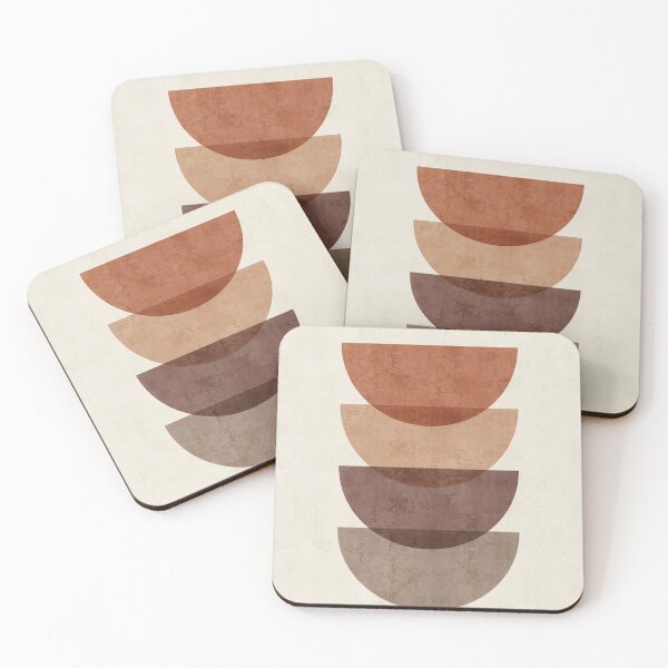 Item preview, Stacked Half Circles - Minimal, Modern, - Terracotta Abstract Art designed and sold by Studio Grafiikka.