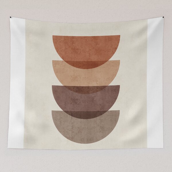 Item preview, Stacked Half Circles - Minimal, Modern, - Terracotta Abstract Art designed and sold by Studio Grafiikka.