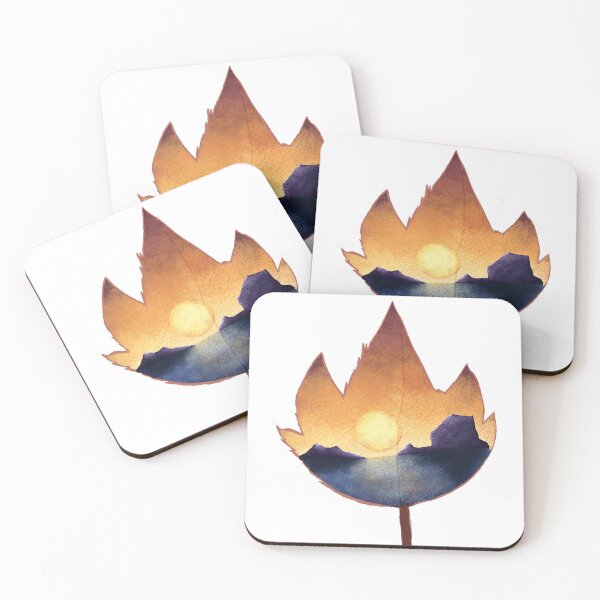 Item preview, Sunset Ocean Leaf designed and sold by AnchoredMae.