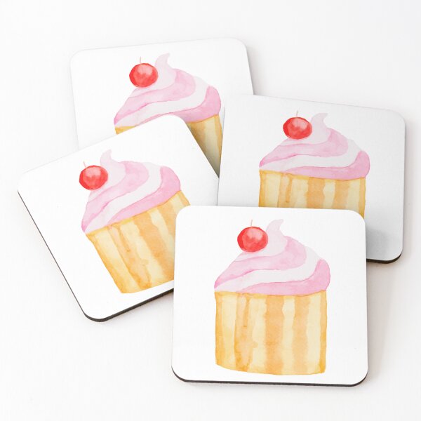 Item preview, Watercolor sweet cupcakes designed and sold by KanyaluckArtist.