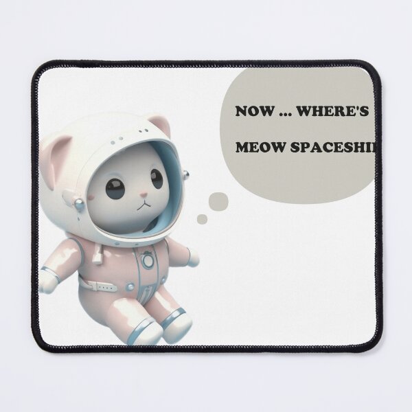 Item preview, Where's meow spaceship astranout cat designed and sold by Aelbrn.