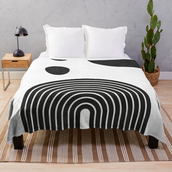 Item preview, Breaking Out - Minimal Geometrical Arch - Mid Century Modern Abstract - black, White designed and sold by Studio Grafiikka.
