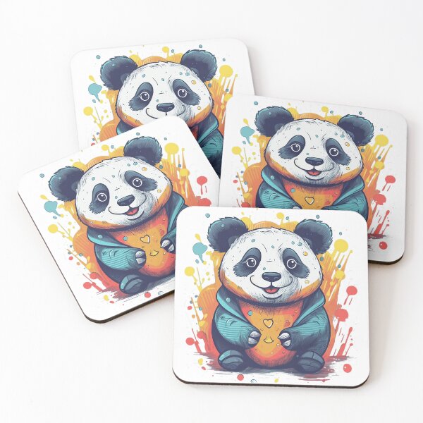 Item preview, Whimsical Panda: Playful and Bright Cartoon Drawing designed and sold by Designs-By-Geli.