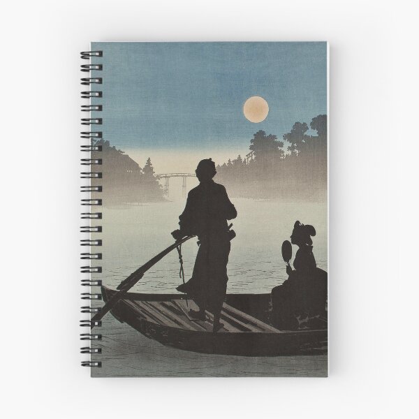 Item preview, Arai Yoshimune Boat on the Sumida River in moonlight designed and sold by jamesjail.