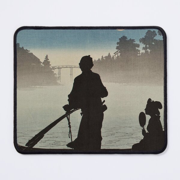 Item preview, Arai Yoshimune Boat on the Sumida River in moonlight designed and sold by jamesjail.