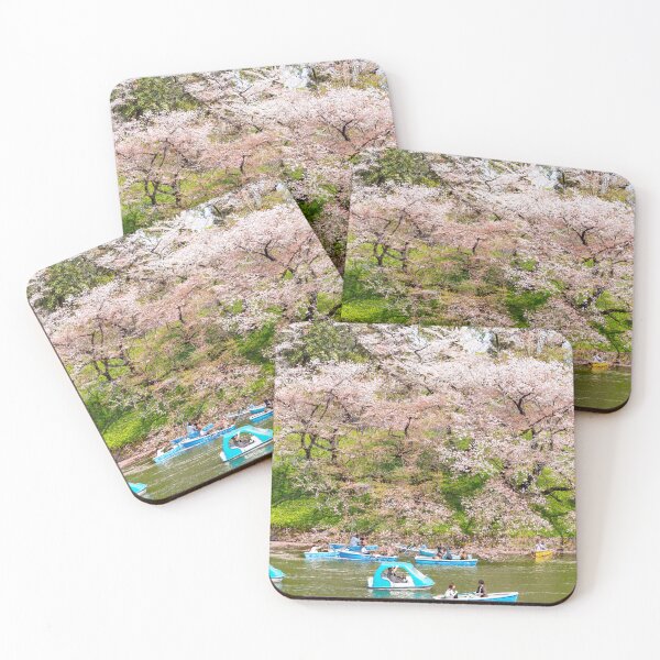 Item preview, Tokyo cherry blossom viewed by boat in Chidorigafuchi park moat designed and sold by Martin Berry Photography.