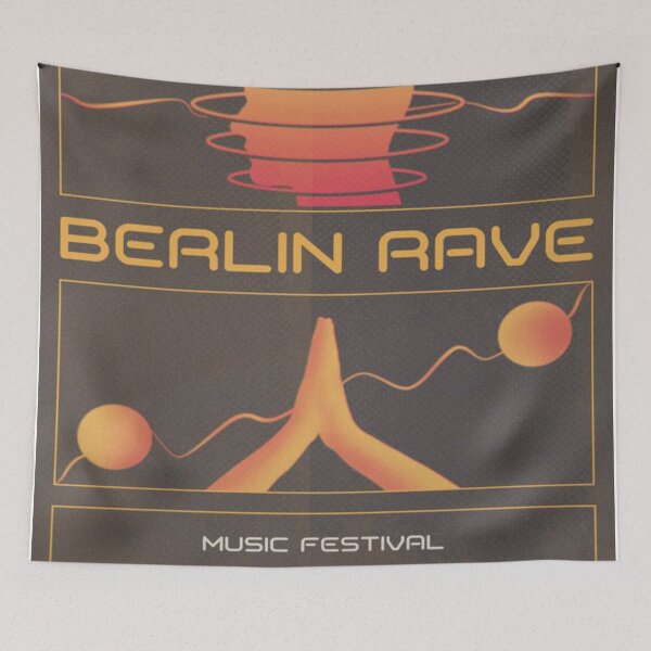 Item preview, Berlin Rave Berlin Techno music poster designed and sold by jamesjail.