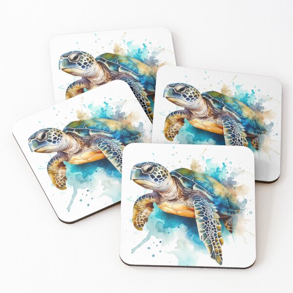 Item preview, Watercolor Sea Turtle Art designed and sold by Made4YourWorld.