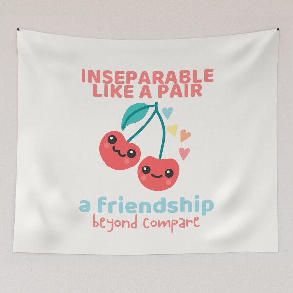 Item preview, Cute Cherry Pair - A Friendship Beyond Compare designed and sold by TrippyHistory.