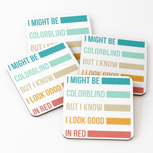 Item preview, i might be  colorblind but i know  i look good  in red, funny, humor, retro designed and sold by Fashion Art Gifts ⭐⭐⭐⭐⭐.