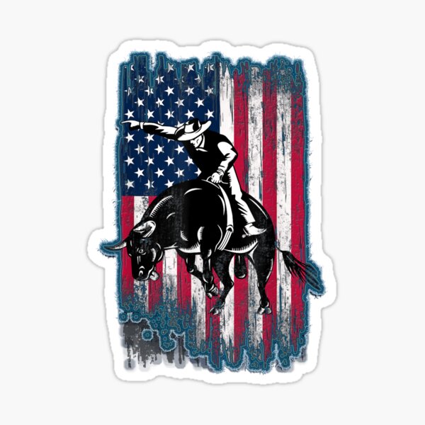 Rodeo Bull Rider Patriotic American Usa Flag For Cowboys Gift Trucker Hat