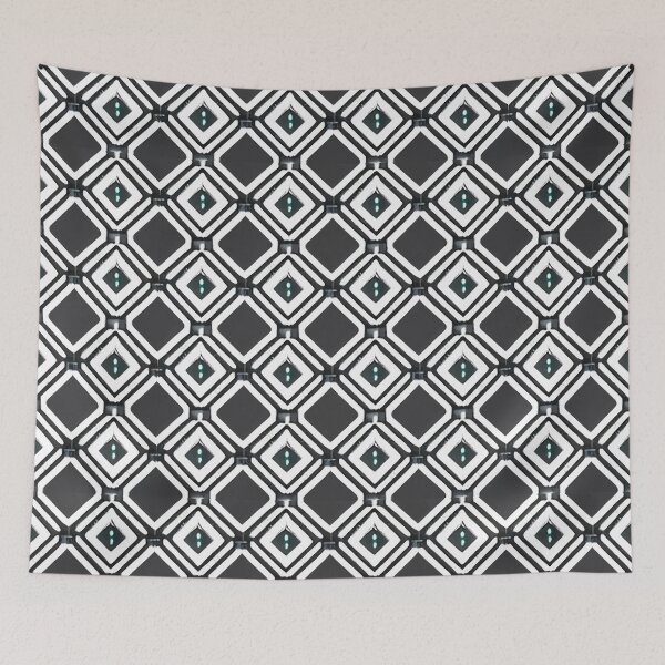 Item preview, Retro Tile Pattern Dark Silver and White, like a Plaid designed and sold by RetroTile.