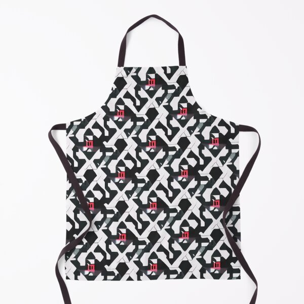 Item preview, Retro Tile Pattern Black and White With Silver and little Pastel Red details designed and sold by RetroTile.