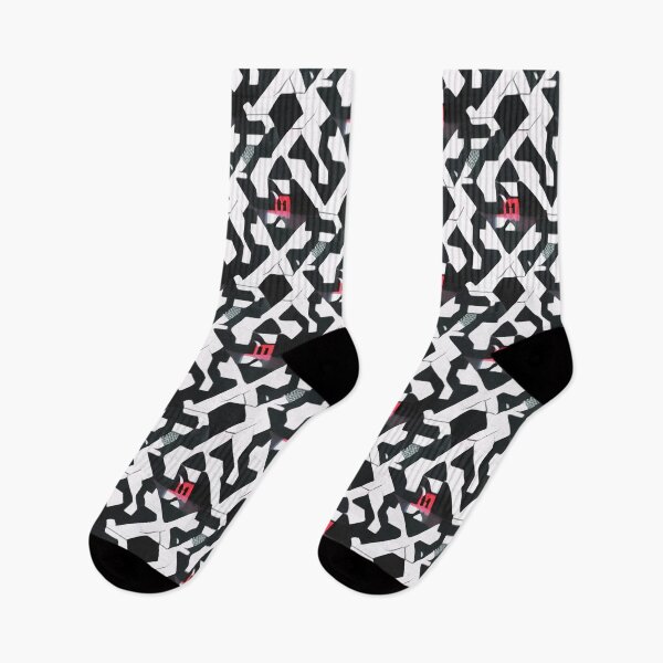 Item preview, Retro Tile Pattern Black and White With Silver and little Pastel Red details designed and sold by RetroTile.