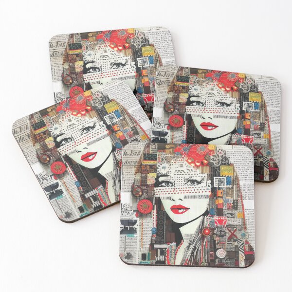 Item preview, Pop Art Woman - Beautiful Collage Abstract Female Face designed and sold by The AI Art Gallery.