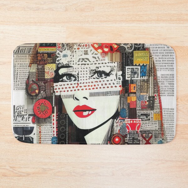 Item preview, Pop Art Woman - Hermoso collage abstracto rostro femenino designed and sold by The AI Art Gallery.