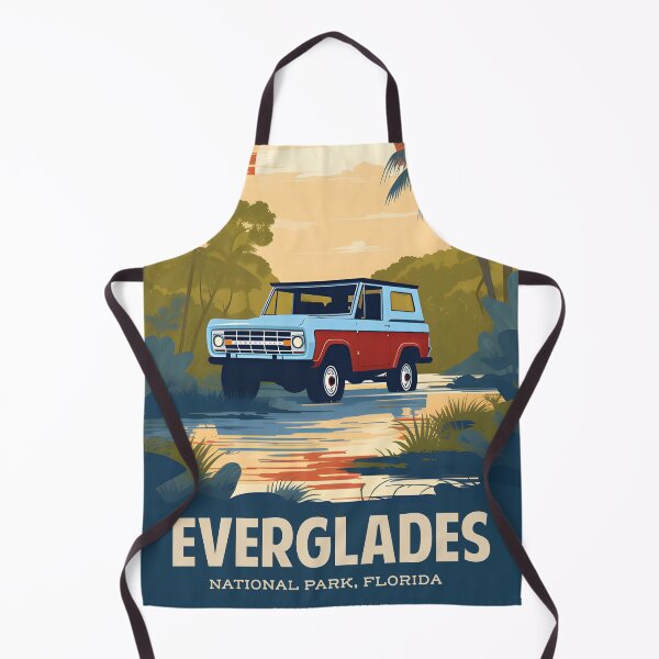Artikelvorschau, Vintages Reise-Plakat Ford Bronco Sumpfgebiete Floridas entworfen und verkauft von Gabe-and-Co.