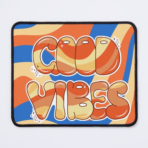 Item preview, Retro groovy postcard. Good vibes. Hand-drawn lettering. designed and sold by creativecornr.