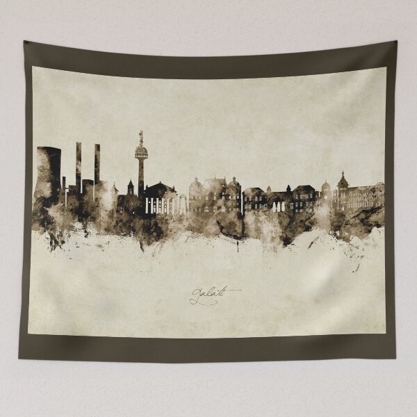 Aperçu de l'œuvre Galati Romania Skyline créée et vendue par ArtPrints.