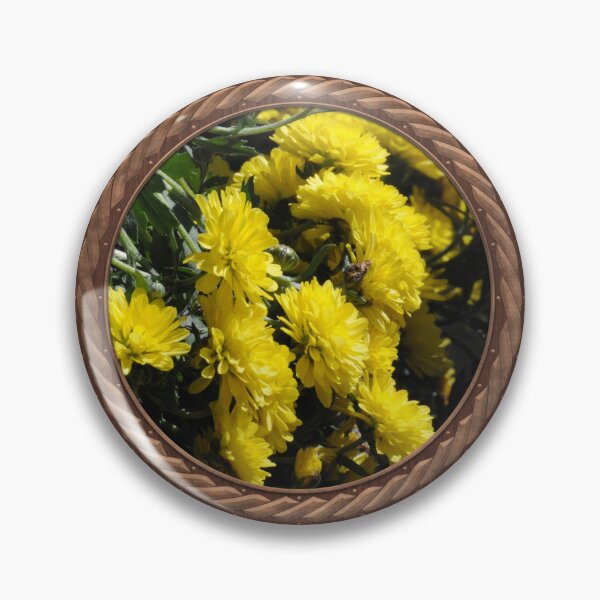 Item preview, Yellow Chrysanthemums Flowers in Celtic Circle Frame 1 designed and sold by Swabcraft.