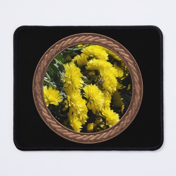 Item preview, Yellow Chrysanthemums Flowers in Celtic Circle Frame 1 designed and sold by Swabcraft.