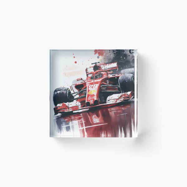 Item preview, Sebastian Vettel 2019 Ferrari SF90 F1 Watercolour Painting Print  designed and sold by PicTechNowArt.