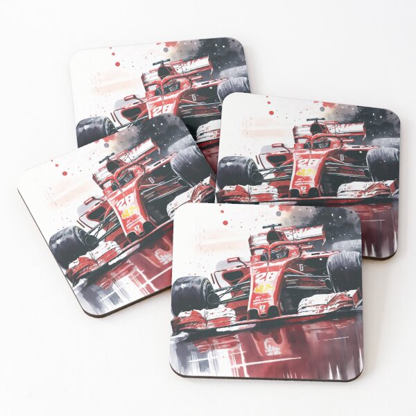 Item preview, Sebastian Vettel 2019 Ferrari SF90 F1 Watercolour Painting Print  designed and sold by PicTechNowArt.