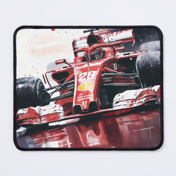 Item preview, Sebastian Vettel 2019 Ferrari SF90 F1 Watercolour Painting Print  designed and sold by PicTechNowArt.