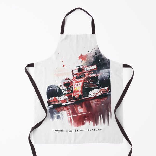 Item preview, Sebastian Vettel 2019 Ferrari SF90 F1 Watercolour Painting Print  designed and sold by PicTechNowArt.