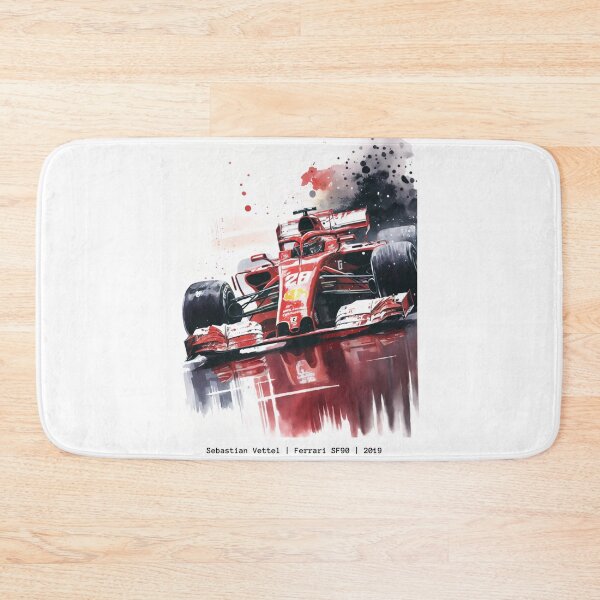 Item preview, Sebastian Vettel 2019 Ferrari SF90 F1 Watercolour Painting Print  designed and sold by PicTechNowArt.
