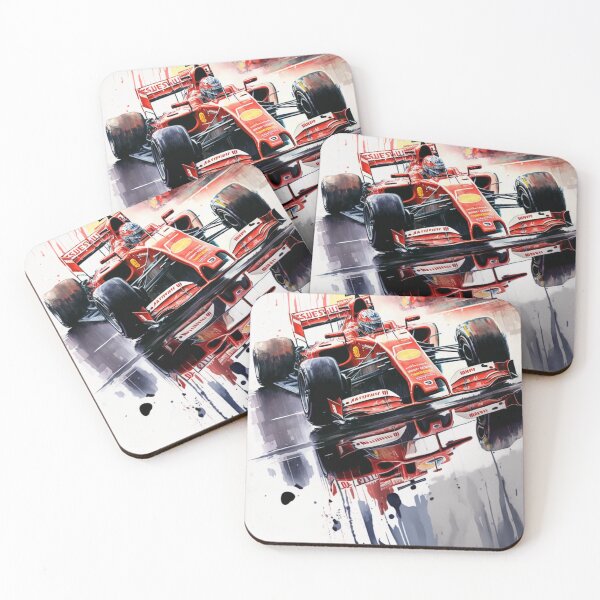 Item preview, Sebastian Vettel 2019 Ferrari SF90 F1 Watercolour Painting Print  designed and sold by PicTechNowArt.
