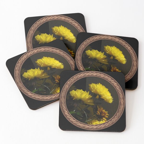 Item preview, Yellow Chrysanthemums Flowers in Celtic Circle Frame 2 designed and sold by Swabcraft.
