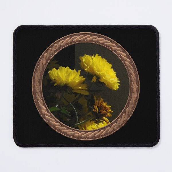 Item preview, Yellow Chrysanthemums Flowers in Celtic Circle Frame 2 designed and sold by Swabcraft.