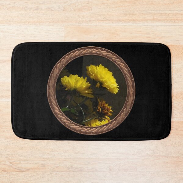 Item preview, Yellow Chrysanthemums Flowers in Celtic Circle Frame 2 designed and sold by Swabcraft.