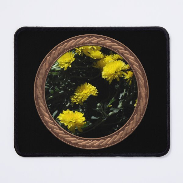 Item preview, Yellow Chrysanthemums Flowers in Celtic Circle Frame 3 designed and sold by Swabcraft.